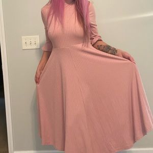 SHEIN women’s pink flowy half sleeve dress, large